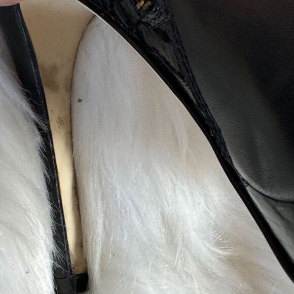 MK Michael Kors Black Leather/Python Stiletto Booties Sz 5.5 - Picture 8 of 8